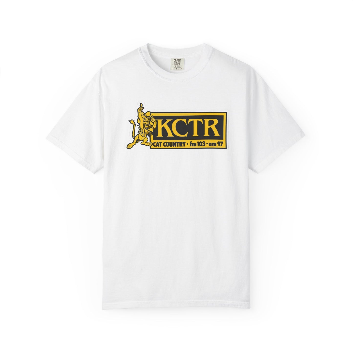 Retro Cat Country 102.9 KCTR Unisex Garment-Dyed T-shirt