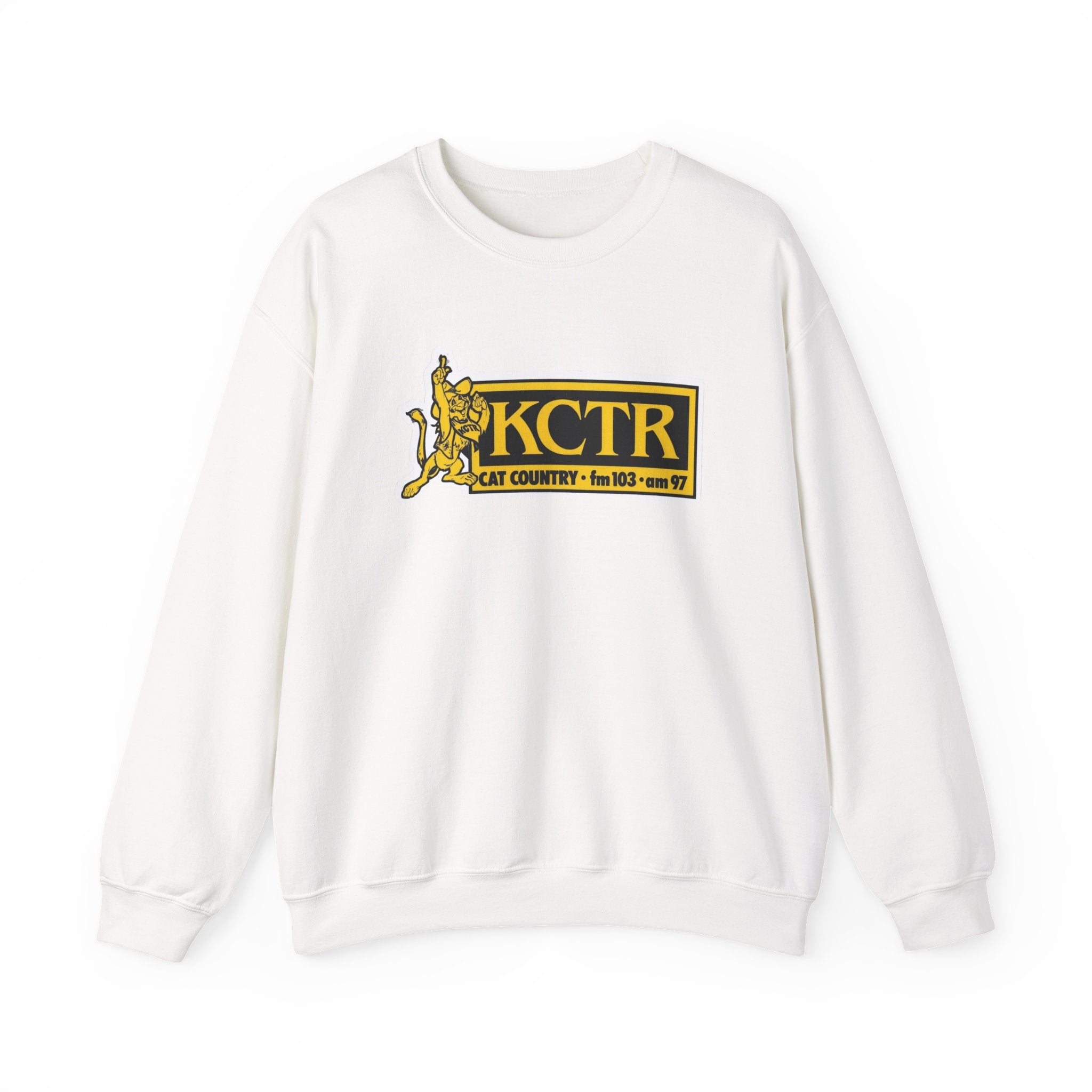 Retro Cat Country 102.9 KCTR Unisex Heavy Blend™ Crewneck Sweatshirt