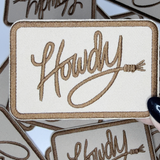 3.5" Howdy - Embroidered Hat Patch