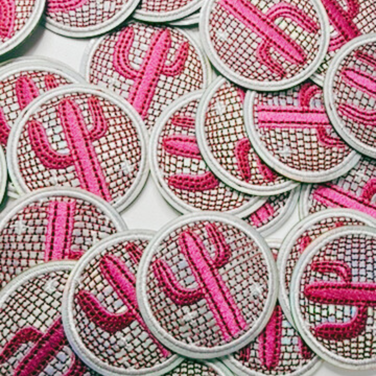 2" Disco Cactus - Embroidered Hat Patch