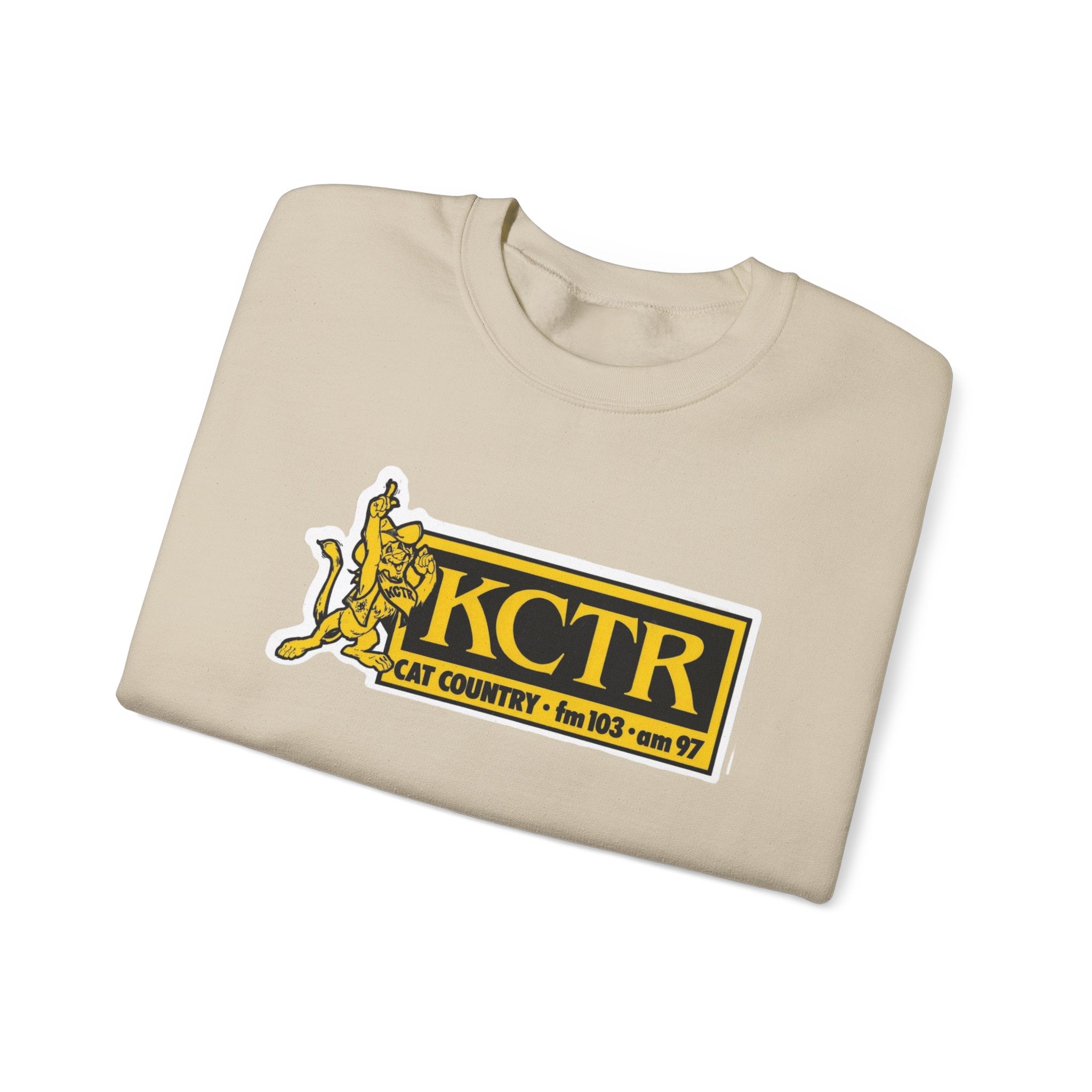 Retro Cat Country 102.9 KCTR Unisex Heavy Blend™ Crewneck Sweatshirt