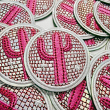 2" Disco Cactus - Embroidered Hat Patch