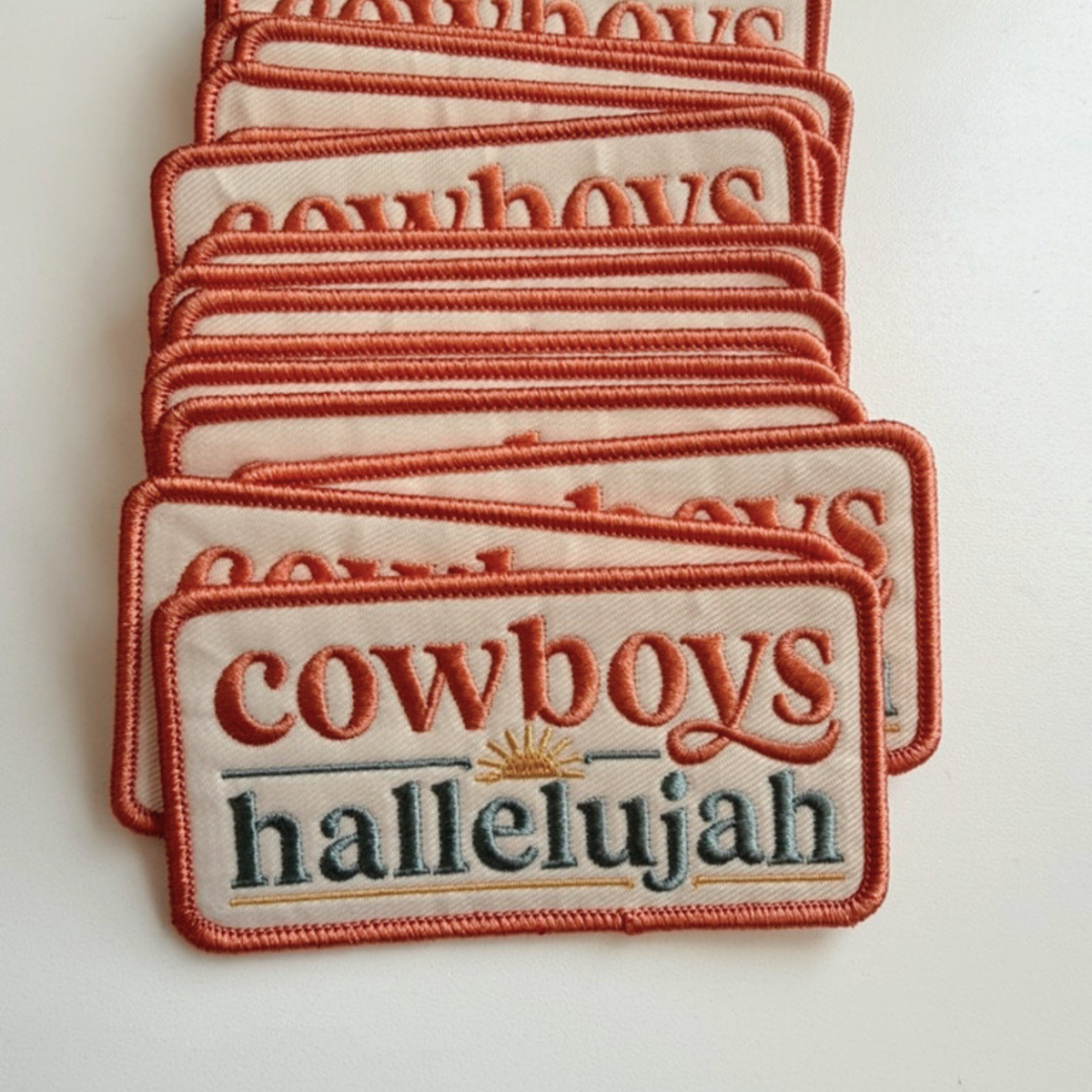 3.5" Cowboys hallelujah - Embroidered Hat Patch