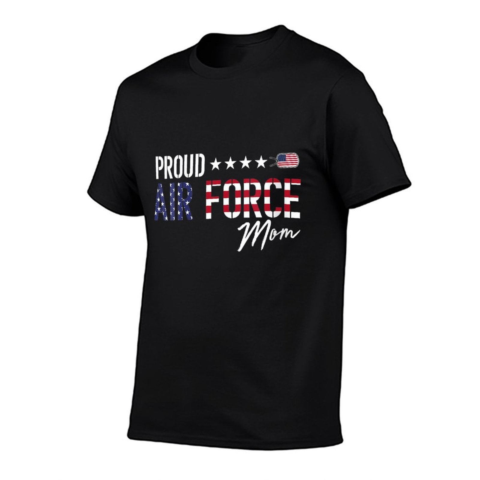 US Proud Air Force Mom Trendy Pattern T-Shirt – 180GSM Cotton