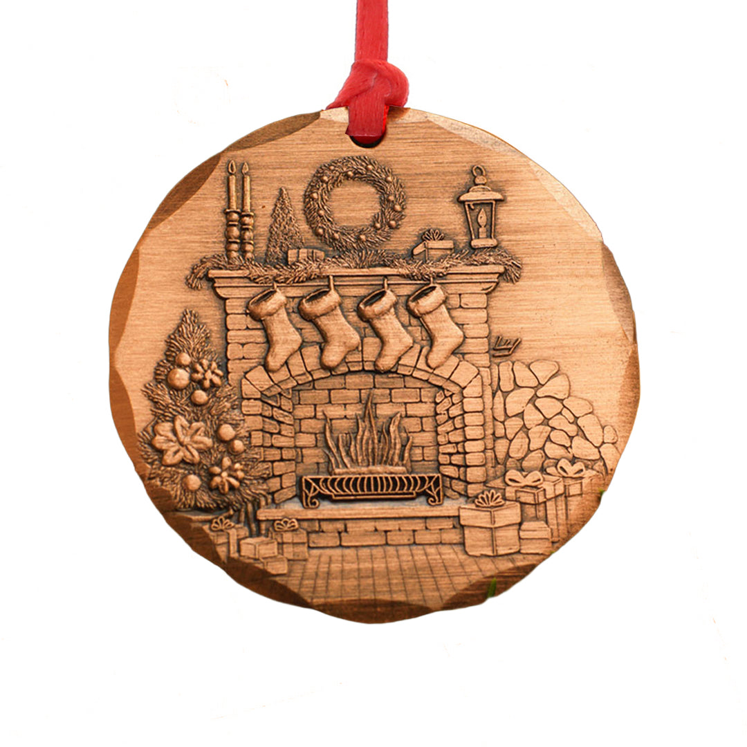 2026 Annual Ornament- Cozy Christmas Hearth (Copper)