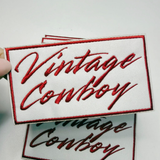 4" Vintage Cowboy - Embroidered Hat Patch