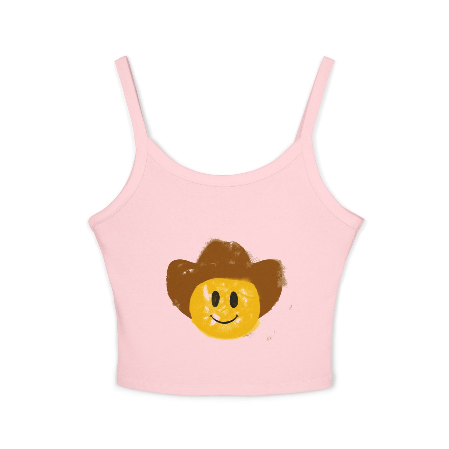 Cowboy Smiley Spaghetti Strap Tank Top