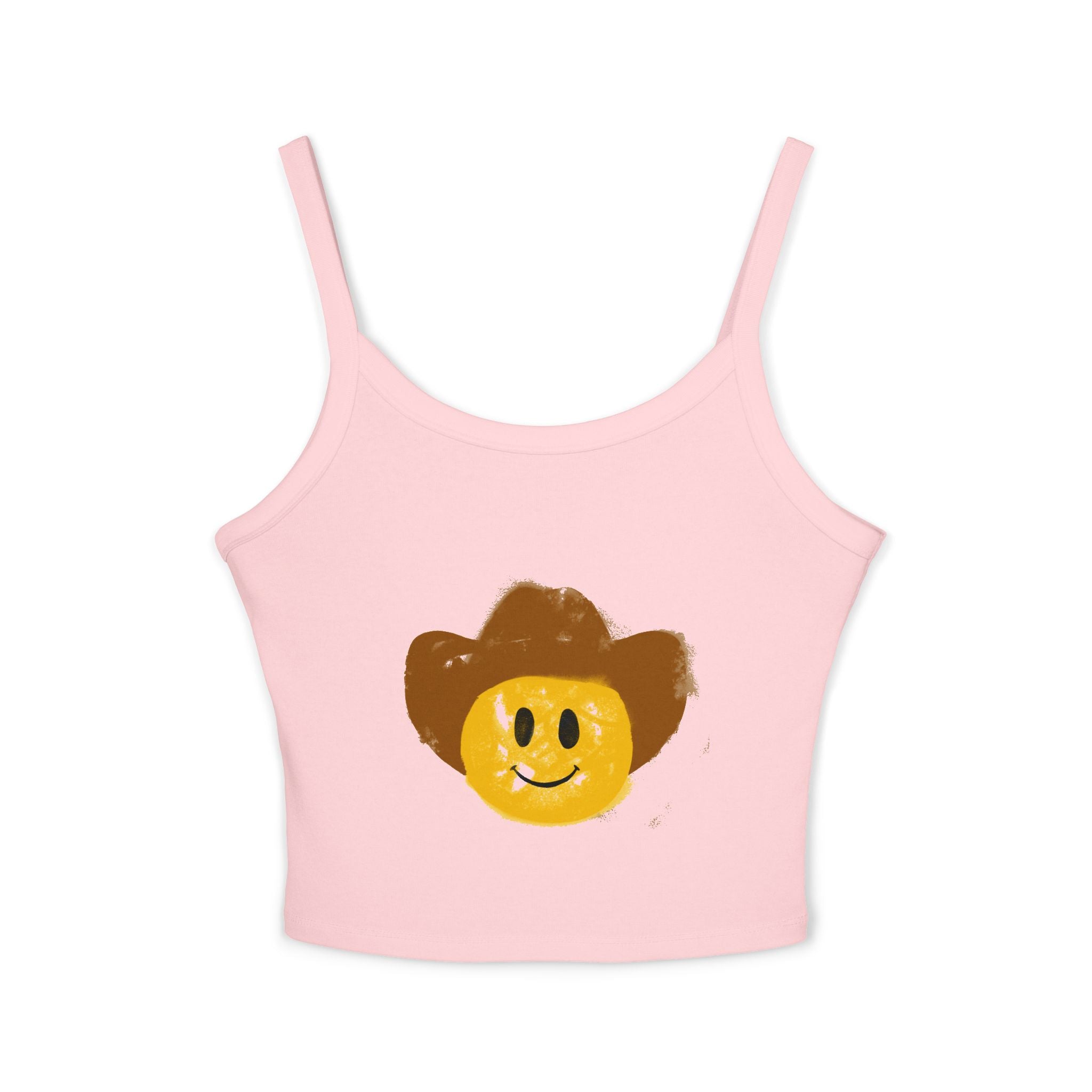 Cowboy Smiley Spaghetti Strap Tank Top