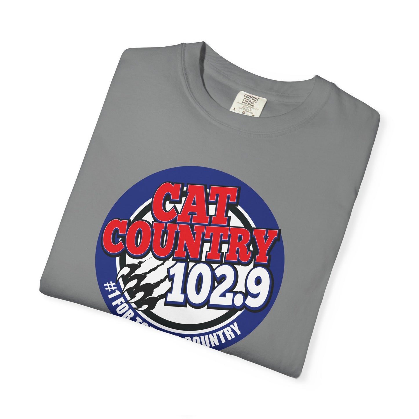 Cat Country 102.9 KCTR Unisex Garment-Dyed T-shirt