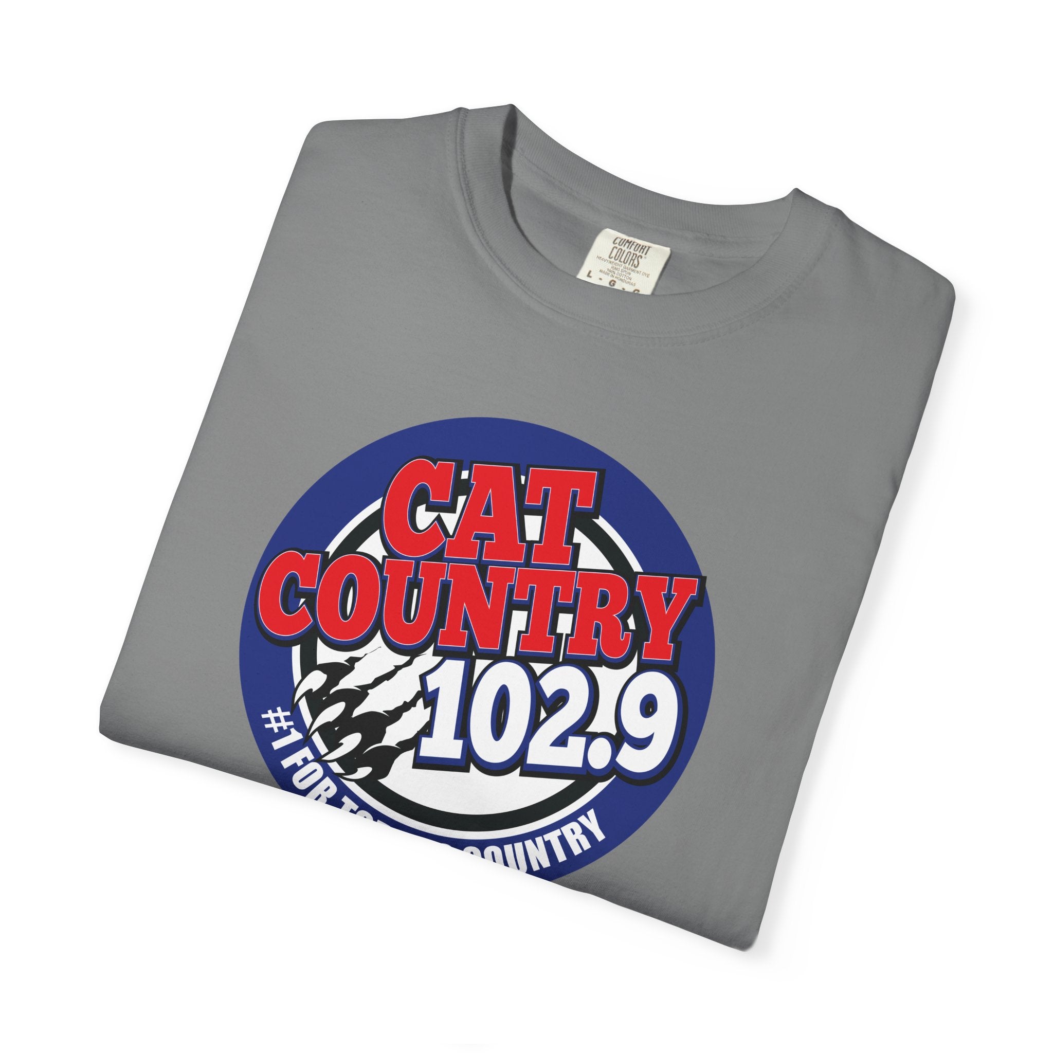 Cat Country 102.9 KCTR Unisex Garment-Dyed T-shirt