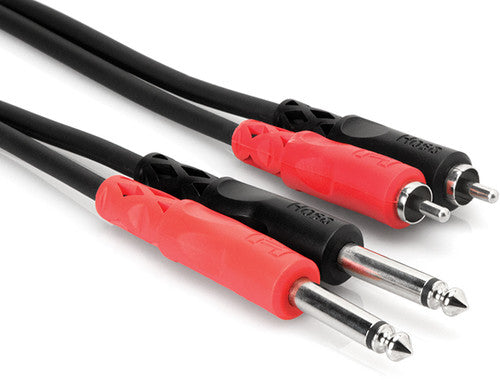Hosa Stereo Intercon Dual 1/4Ints to Dual Rca3M - Hosa CPR-203 Stereo Intercon Dual 1/4Ints to Dual Rca3M