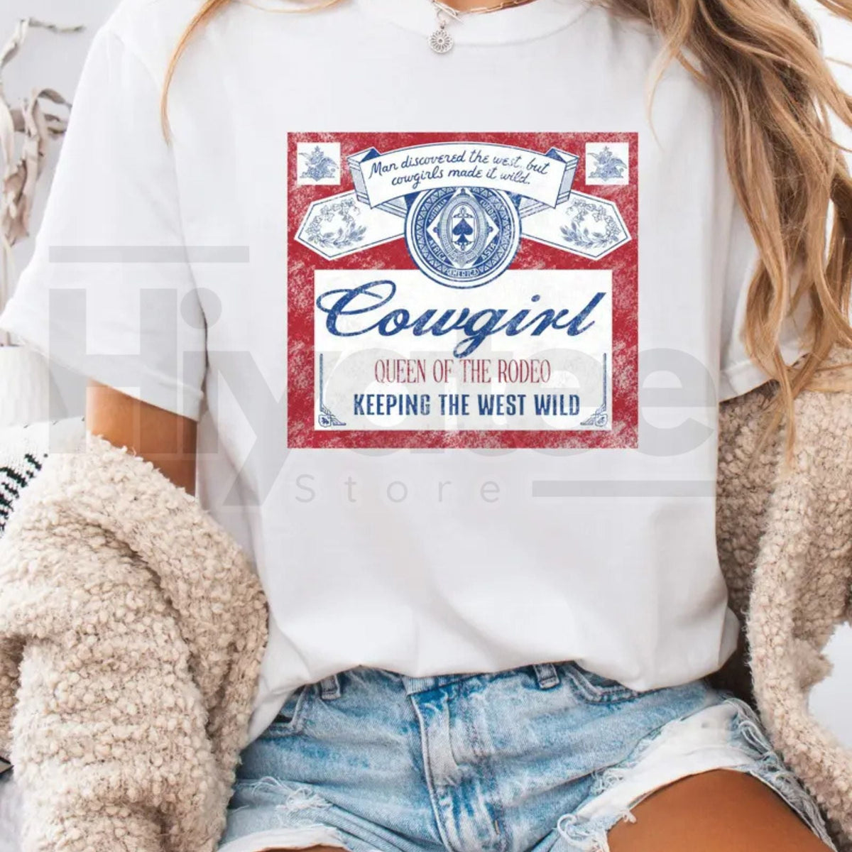 "Queen Of The Rodeo" – Vintage Western Aesthetic Graphic Top