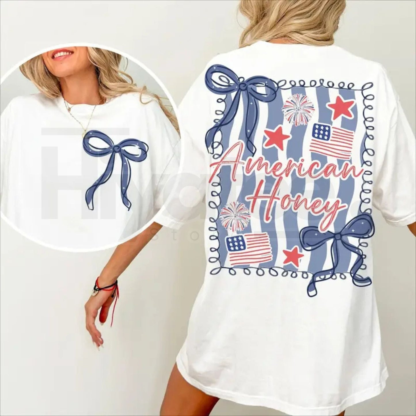 American Honey Coquette 4th of July Vintage Graphic Tee