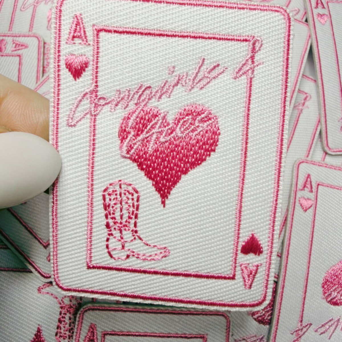 2.5" Cowgirls & Aces Card - Embroidered Patch
