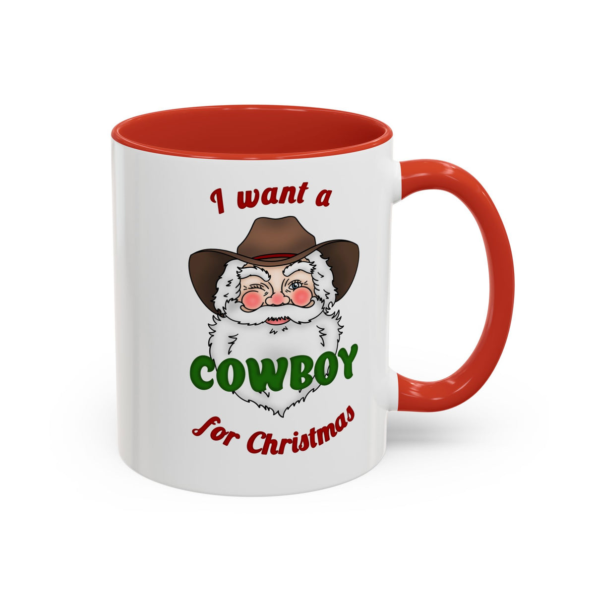 Cowboy for Christmas Accent Coffee Mug (11, 15oz)