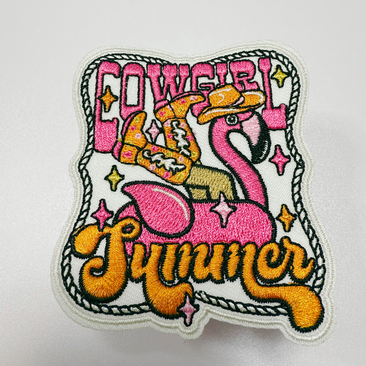 3" Cowgirl Summer - Embroidered Hat Patch