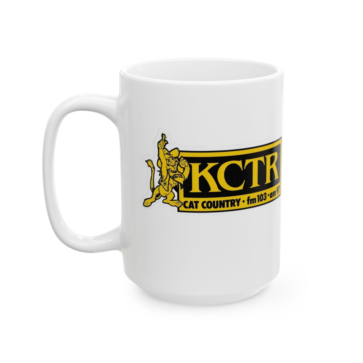 Retro Cat Country 102.9 KCTR Ceramic Mug, (11oz, 15oz)