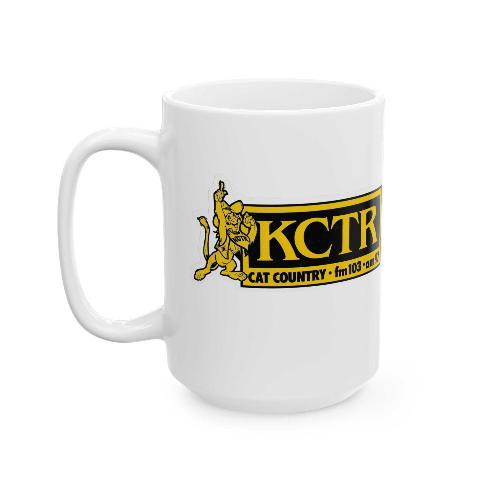 Retro Cat Country 102.9 KCTR Ceramic Mug, (11oz, 15oz)