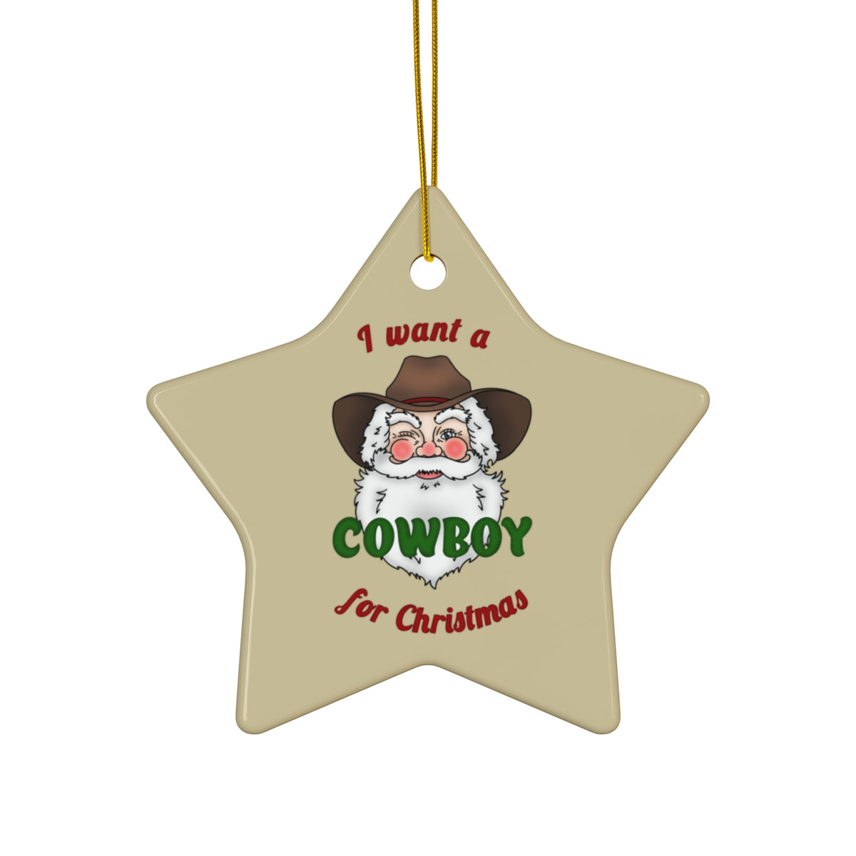 Cowboy Christmas Ornament