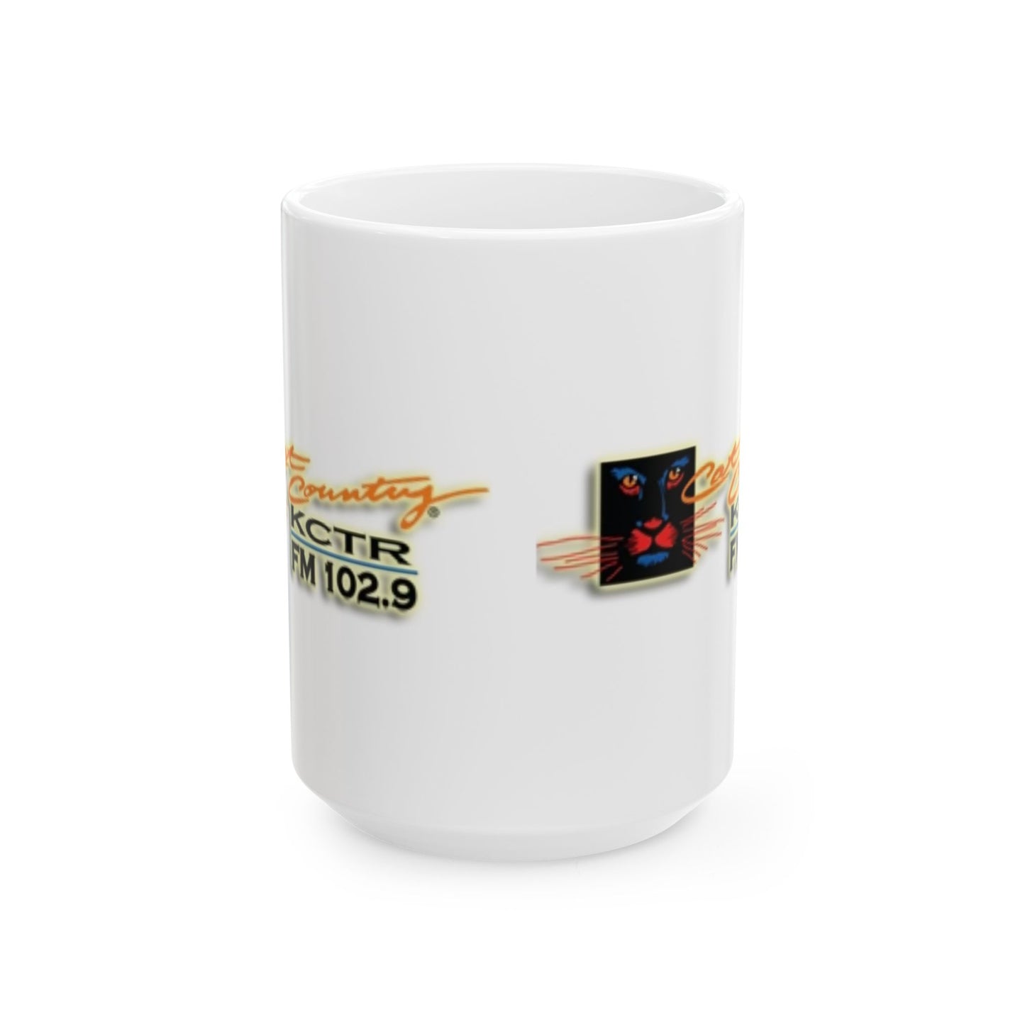 Retro Cat Country 102.9 KCTR Ceramic Mug, (11oz, 15oz)