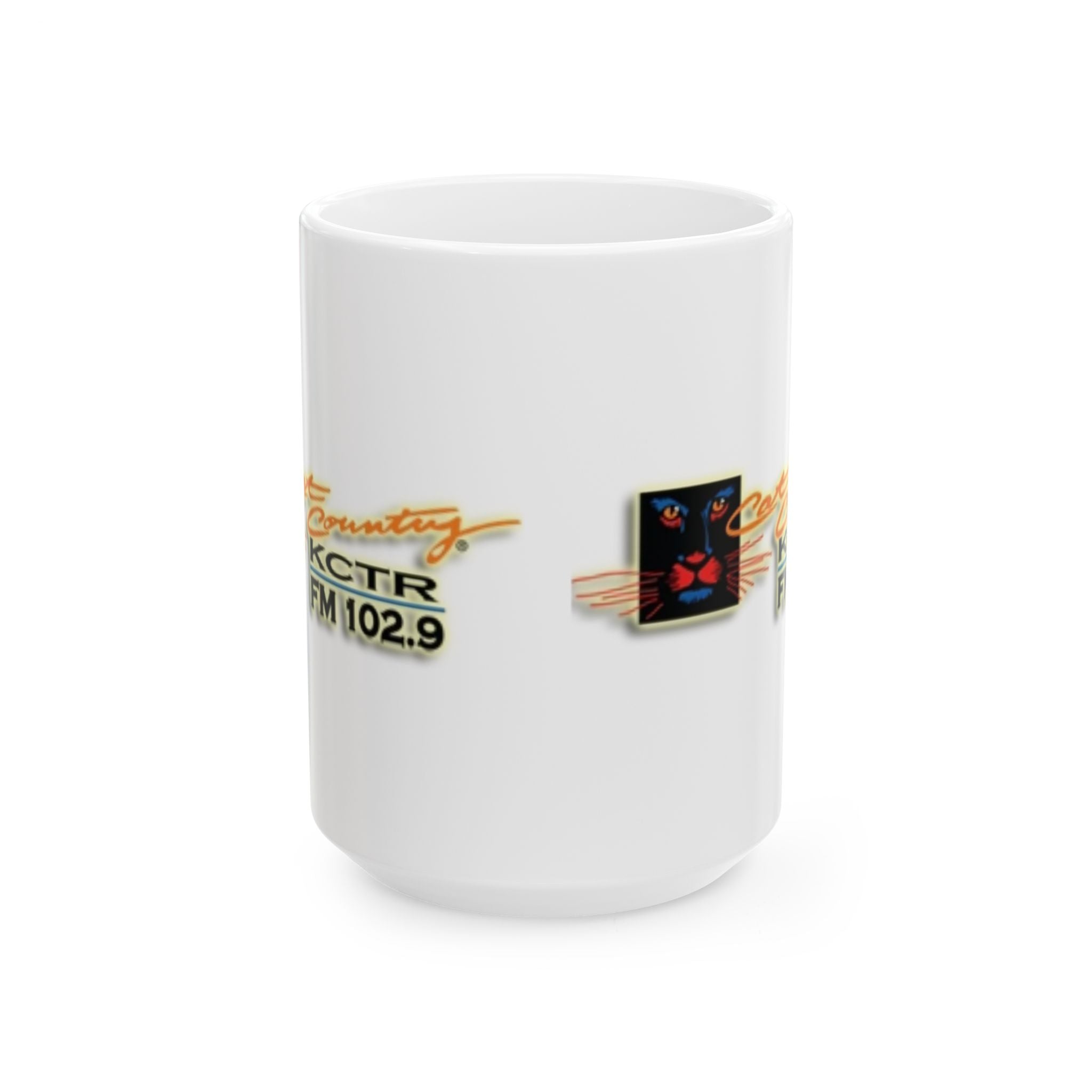 Retro Cat Country 102.9 KCTR Ceramic Mug, (11oz, 15oz)