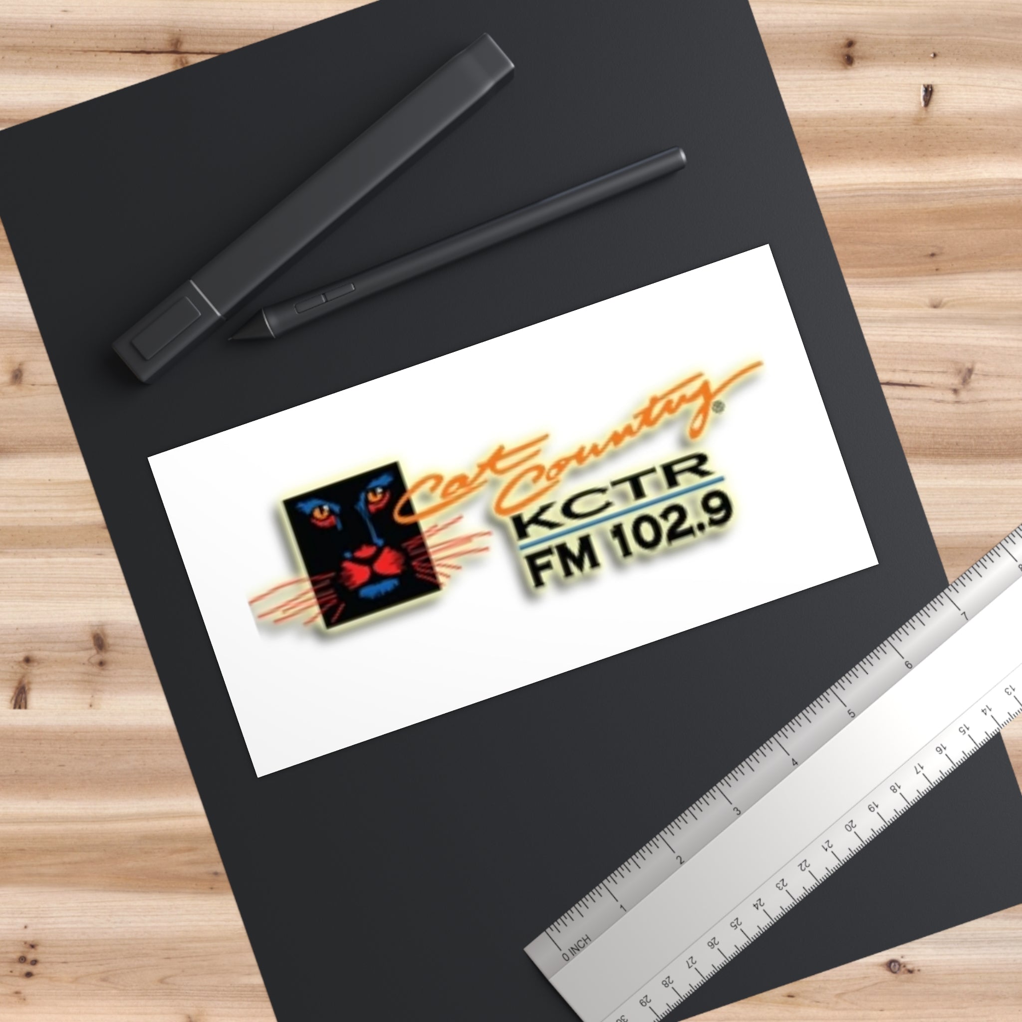 Retro Cat Country 102.9 KCTR Bumper Stickers