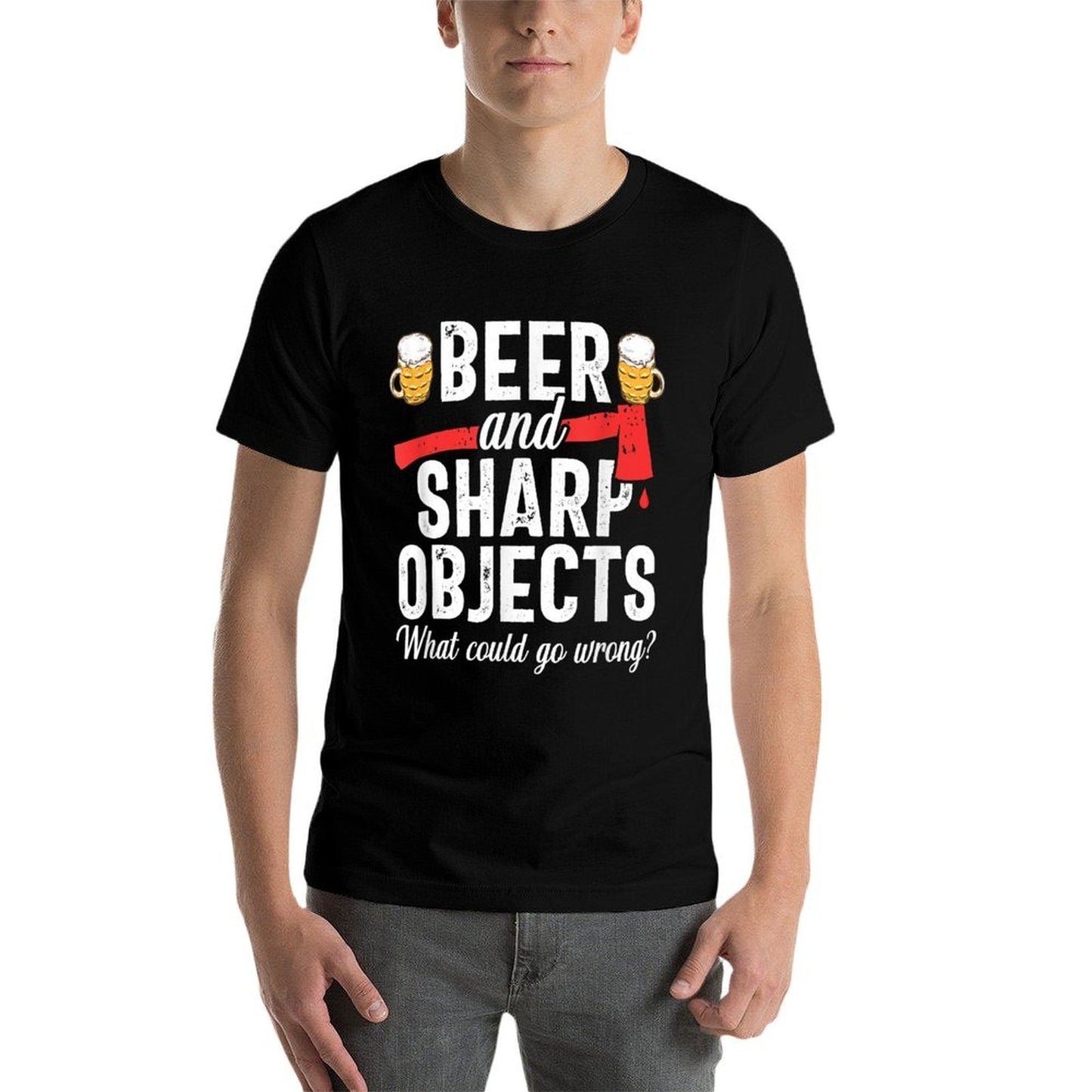 Axe Throwing Dad Funny Beer Hatchet Lumberjack Hobby Tee