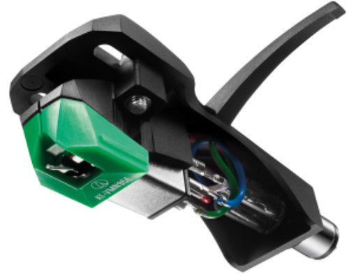 Audio Technica Atvm95E/H Hdshl Crtrdg Unv Grn Blk - Audio Technica AT-VM95E/H Headshell/Dual Moving Magnet Cartridge Combo Kit (Black/Green)