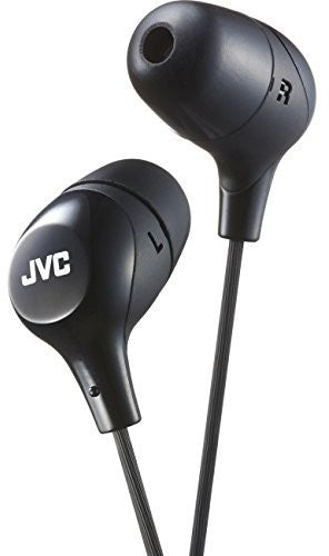 Jvc Hafx38Mb Marshmallow Earphones Mic Remote Blck - JVC HAFX38MB Marshmallow Earphones With Microphone & In-line Remote (Black)