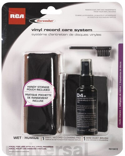 Discwasher rd1007Z D4+ Record Care System 50 Ml - Discwasher  RD1007Z D4+ Record Care System - Fluid, Brush & Storage Bag (Black & Brown)