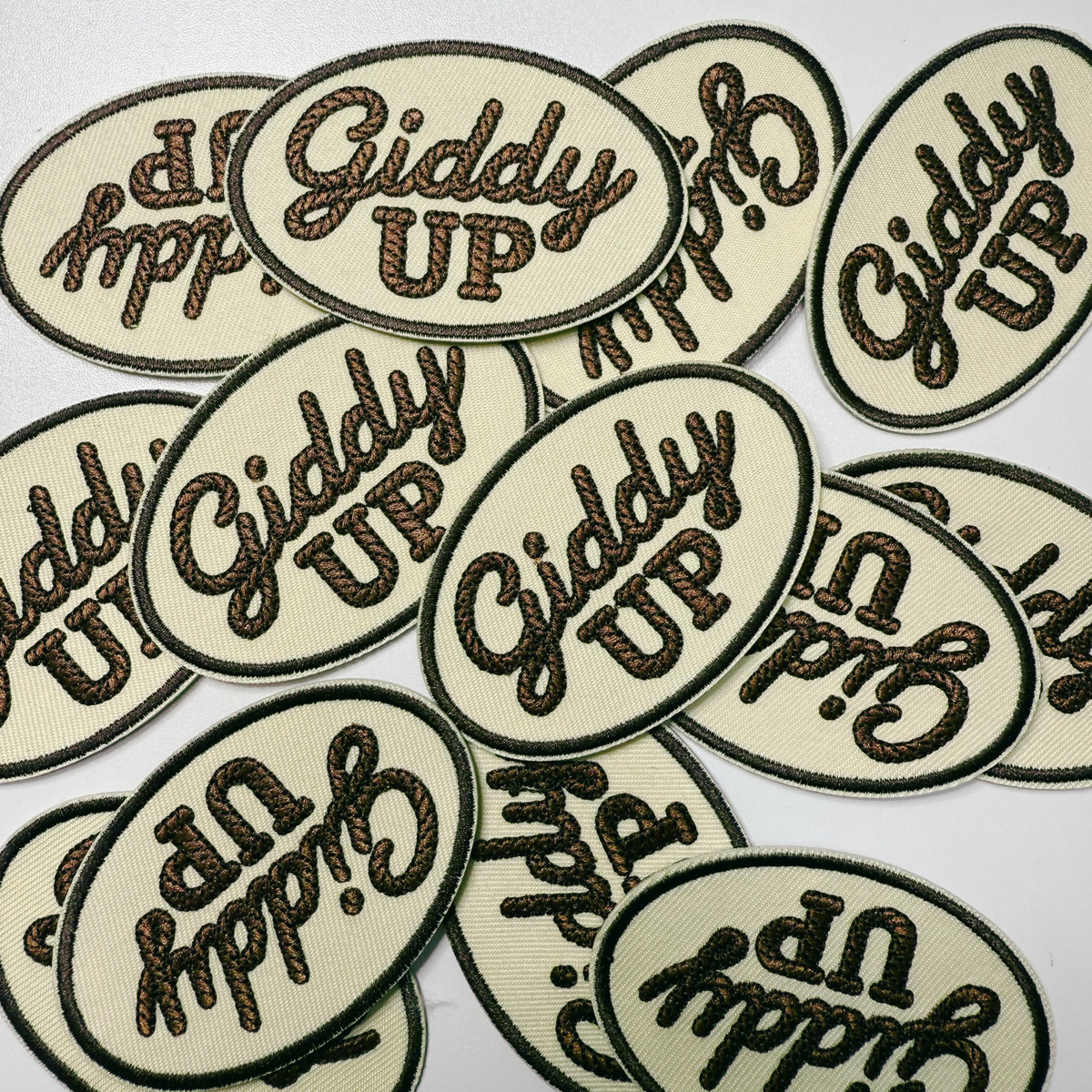 3" Giddy UP - Embroidered Hat Patch