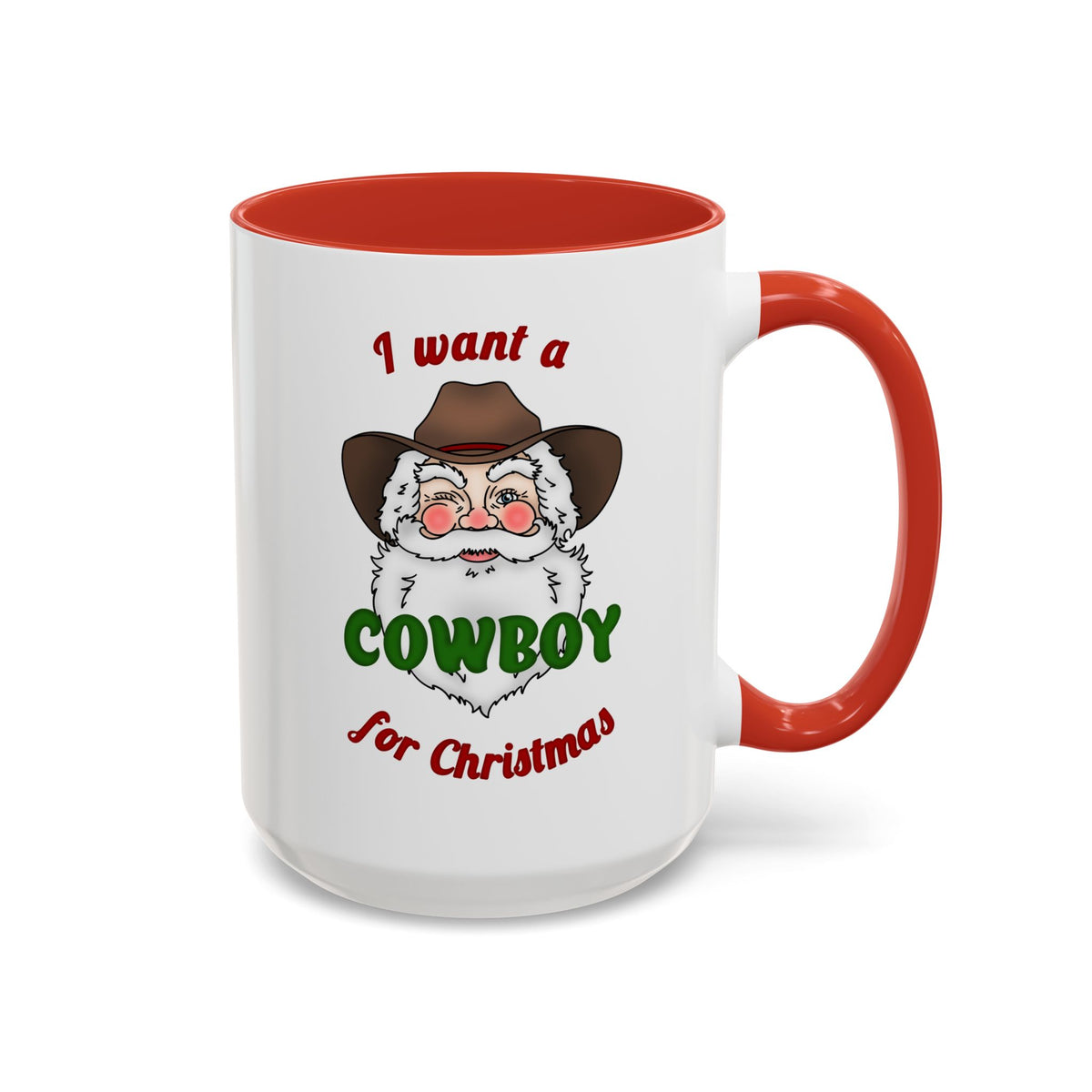Cowboy for Christmas Accent Coffee Mug (11, 15oz)