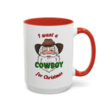 Cowboy for Christmas Accent Coffee Mug (11, 15oz)