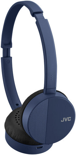 Jvc Has23Wa Flats Bt Headphones Mic Remote Blue - JVC HAS23WA Flats Bluetooth Headphones Fold Flat - Mic & 3 Button Remote (Blue)