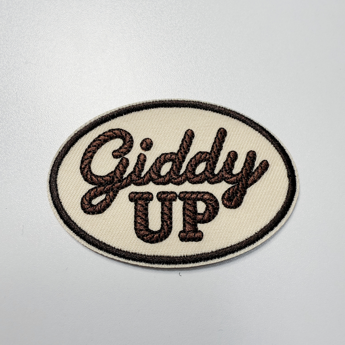 3" Giddy UP - Embroidered Hat Patch