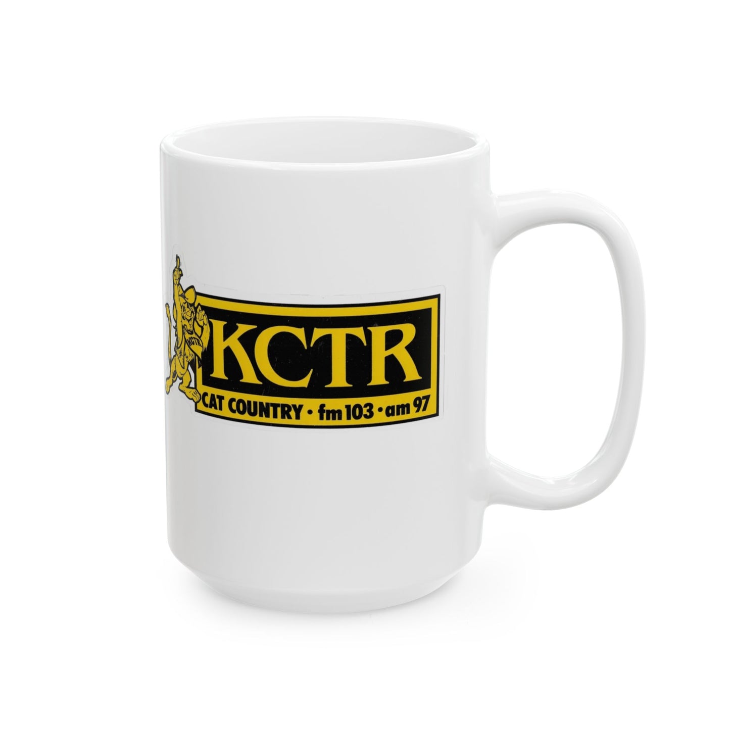 Retro Cat Country 102.9 KCTR Ceramic Mug, (11oz, 15oz)