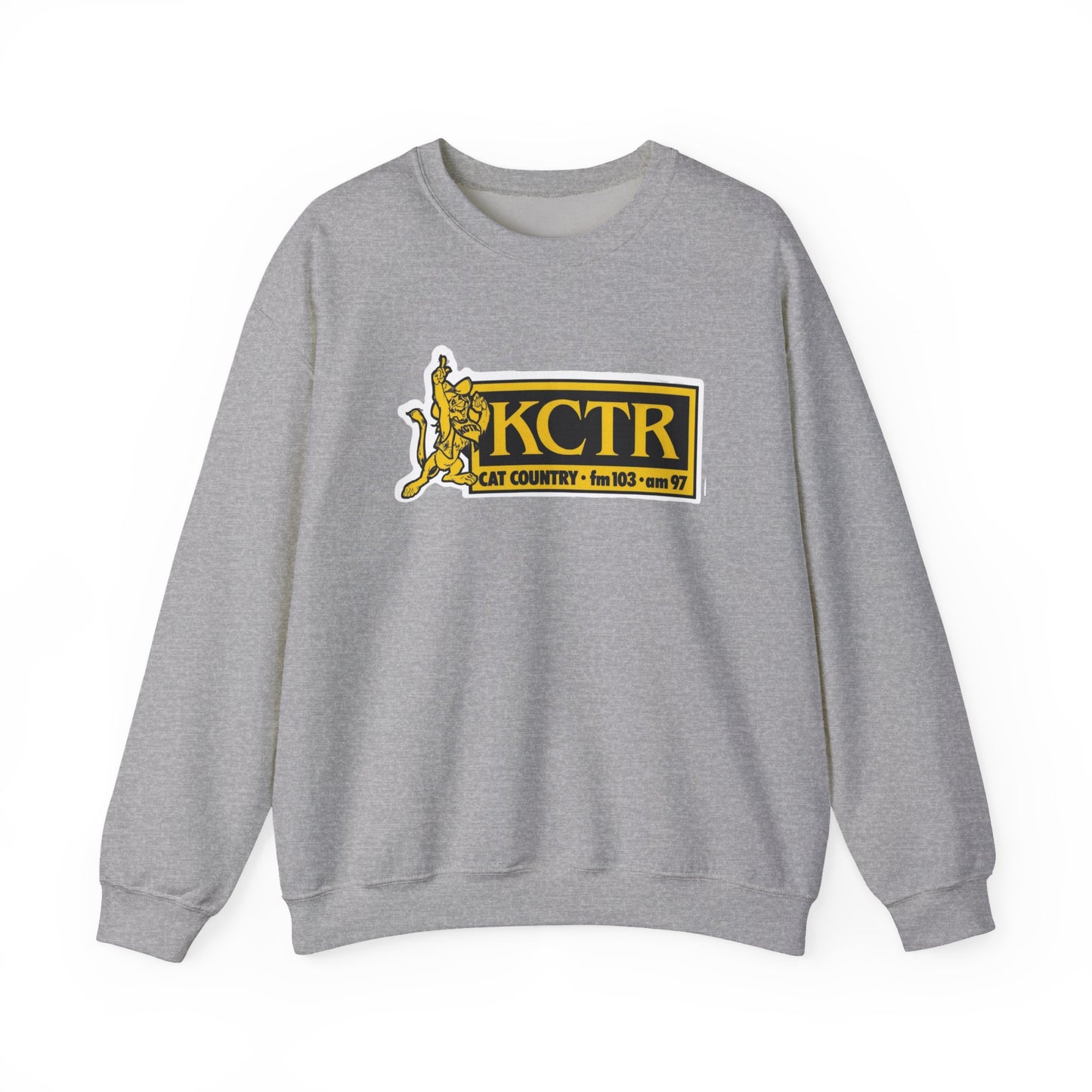 Retro Cat Country 102.9 KCTR Unisex Heavy Blend™ Crewneck Sweatshirt