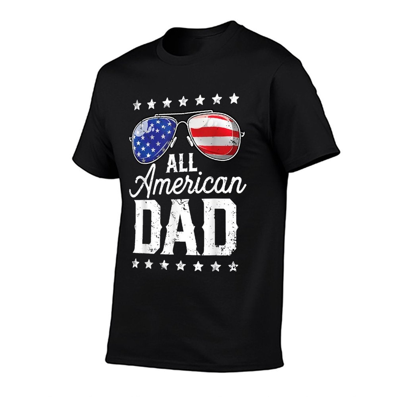 All American Dad 4th of July Father's Day Sunglasses Slim Fit Tee