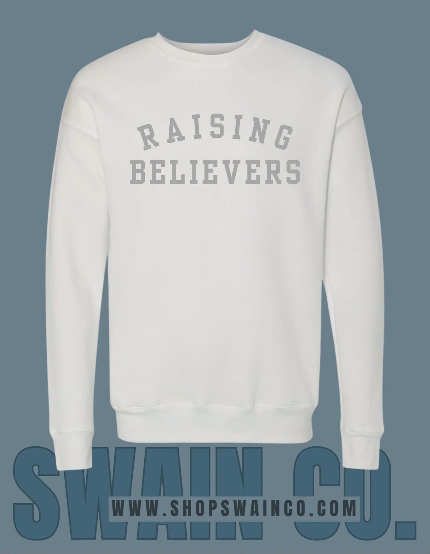Raising Believers Embroidered Bella Canvas Sweatshirt – Faith Mom
