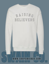 Raising Believers Embroidered Bella Canvas Sweatshirt – Faith Mom