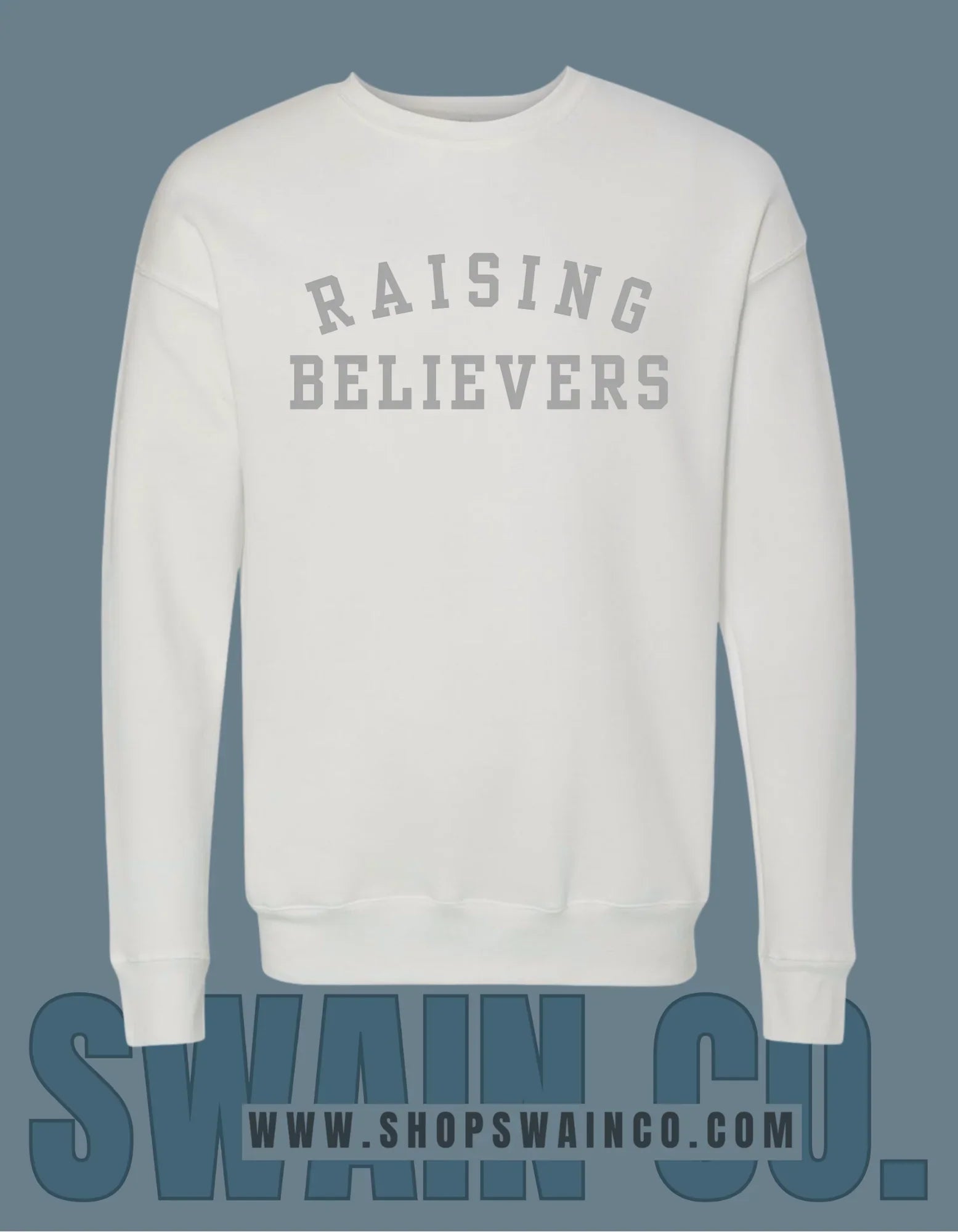 Raising Believers Embroidered Bella Canvas Sweatshirt – Faith Mom