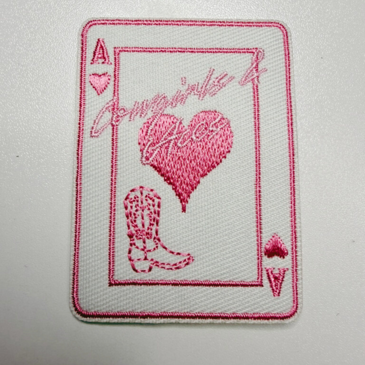 2.5" Cowgirls & Aces Card - Embroidered Patch
