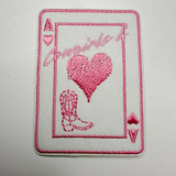 2.5" Cowgirls & Aces Card - Embroidered Patch