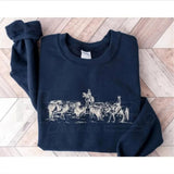 Cowboy Rodeo Sweatshirt: Vintage Horse Western Graphic for Men and Women