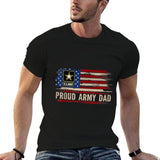 Vintage Proud Army Dad American Veteran Gift Summer Tee