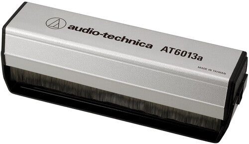 Audio Technica at6013a Carbon Fiber Brush Slv/Blk - Audio Technica AT6013A Carbon Fiber Dual Action Anti-Static Record Cleaner Brush (Silver/Black)