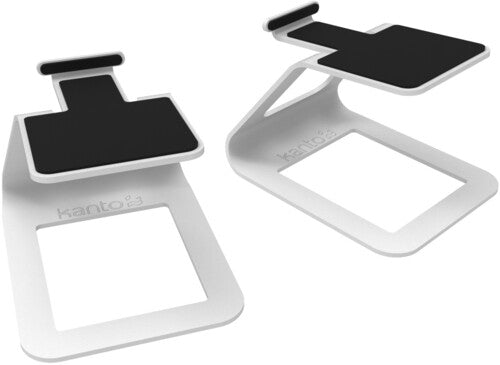 Kanto SE2W Desktop Speaker Stands Sm Spks Pair Wht - Kanto SE2W Elevated Desktop Speaker Stands for Small Speakers - Pair (White)