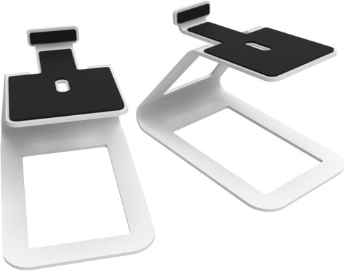 Kanto SE4W Desktop Speaker Stands Med Spk Pair Wht - Kanto SE4W Elevated Desktop Speaker Stands for Midsize Speakers - Pair (White)