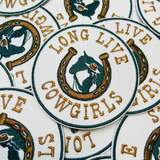 3" Long Live Cowgirls - Embroidered Hat Patch