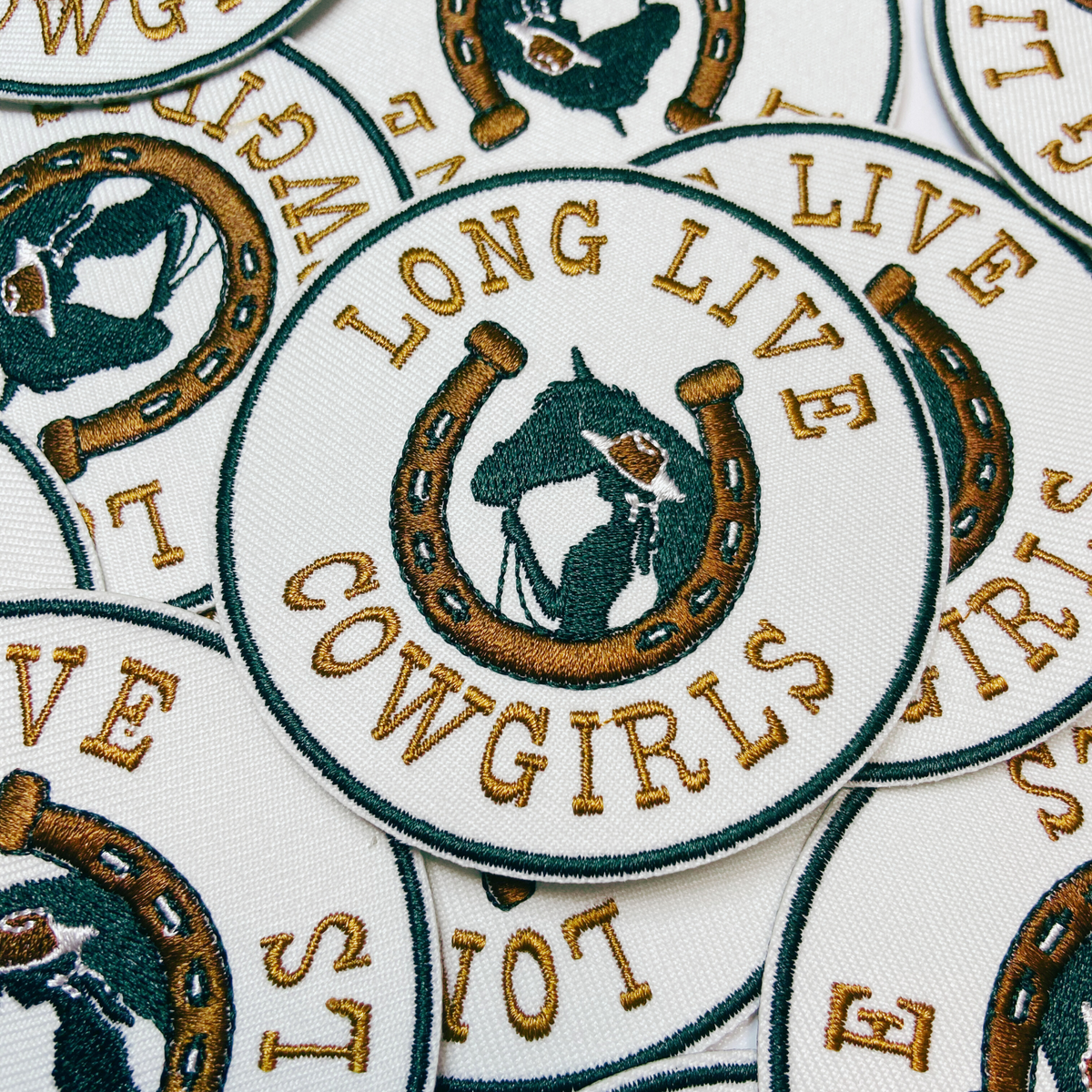 3" Long Live Cowgirls - Embroidered Hat Patch